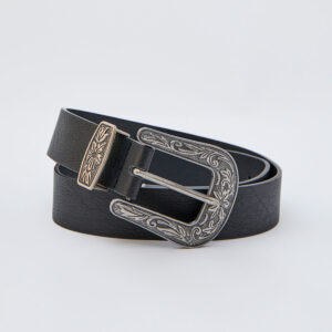 Floral patterns leather belt