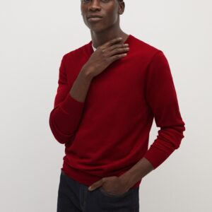 Wool/Cashmere basic cardigan - Red