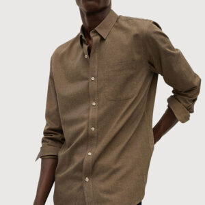 Slim fit striped cotton shirt