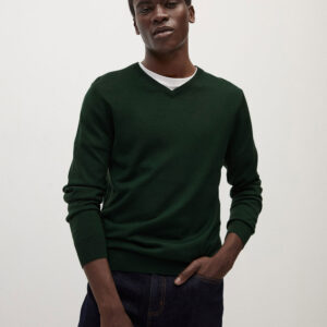 V-neck wool jumper